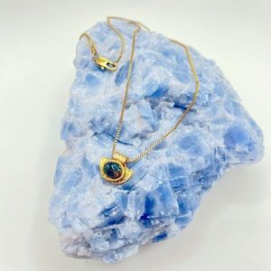 Opal, gold plated, necklace